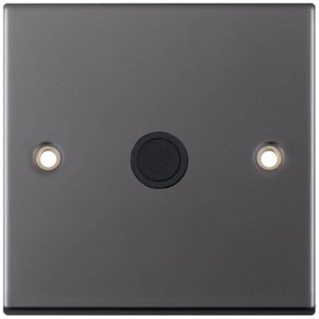 Selectric 5M Black Nickel 20A Centre Entry Flex Outlet with Black Insert