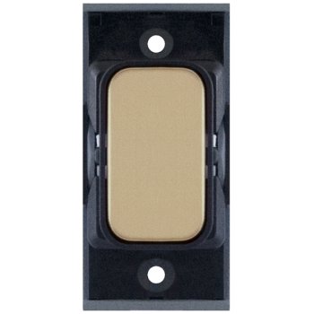 Selectric GRID360 Satin Brass Blank Module with Black Insert