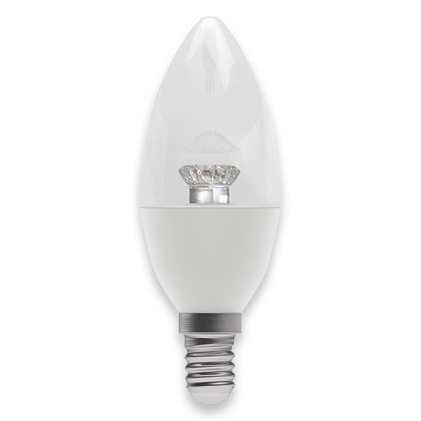 Bell 60564 3.9W LED Candle Clear - SES, 2700K 470lm