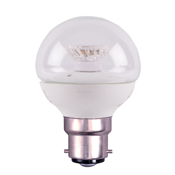 Bell 60523 2.1W LED 45mm Round Ball Clear - BC, 2700K 250lm
