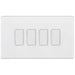 Selectric 5M-Plus Matt White 4 Gang 10A 2 Way Switch with White Insert
