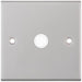 Selectric 5M Satin Chrome 20A Centre Entry Flex Outlet with White Insert