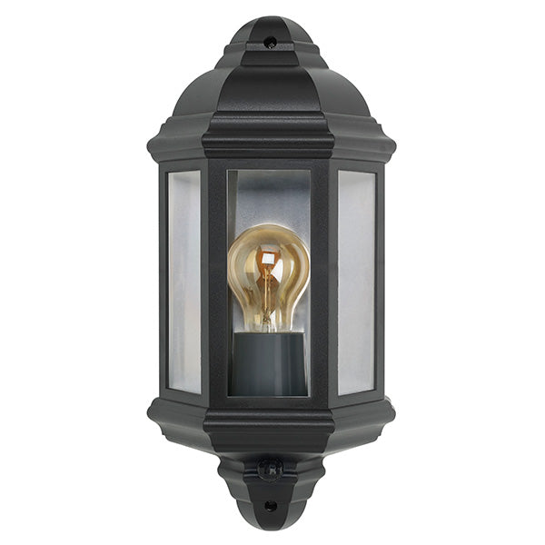 Bell 10361 Retro Half Lantern Black with PIR (lamp not included)  ES/E27