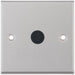 Selectric 7M-Pro Satin Chrome 20A Centre Entry Flex Outlet with Black Insert