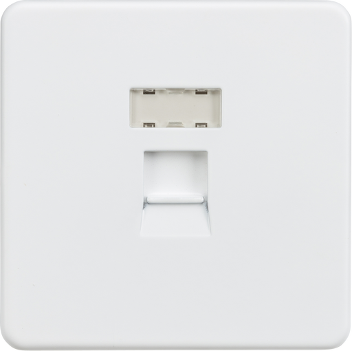 Knightsbridge SFC6MW Screwless RJ45 Network Outlet - Matt White Knightsbridge Screwless Flat Plate Matt White Knightsbridge - Sparks Warehouse