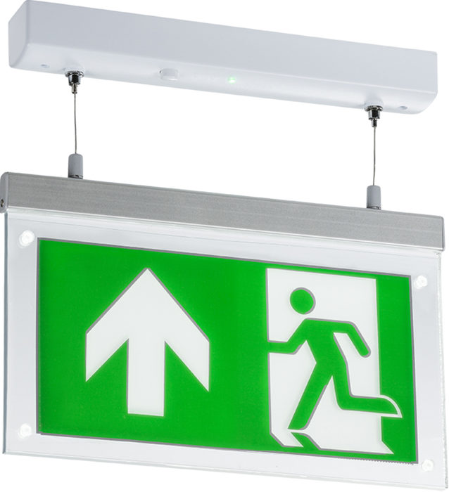 Knightsbridge EMLSUSL 230V 2W LED Suspended Double-Sided Emergency Exit Sign