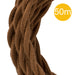 Bailey 140686 - Textile Cable Twisted 2C Brown 50m Roll Bailey Bailey - The Lamp Company