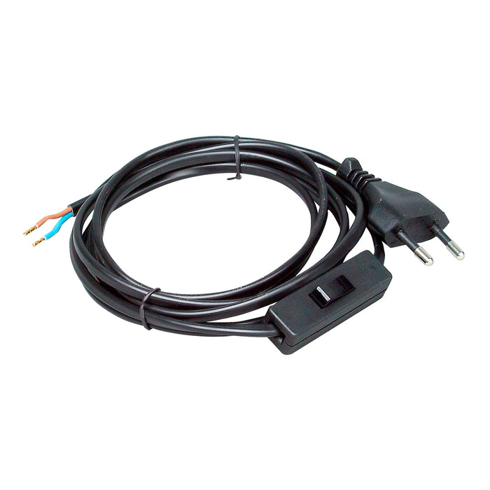 Bailey 142035 Kopp 140305098 Cable Euro plug & Switch 2M Black (Pack of 10)