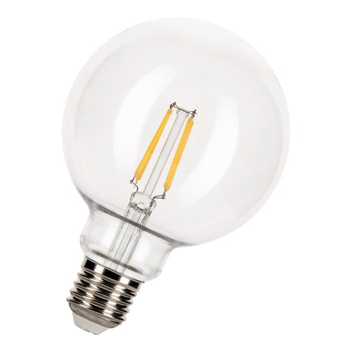 Bailey - 142756 - LED FIL Safe G95 E27 4W (39W) 450lm 827 PC Clear Light Bulbs Bailey - The Lamp Company