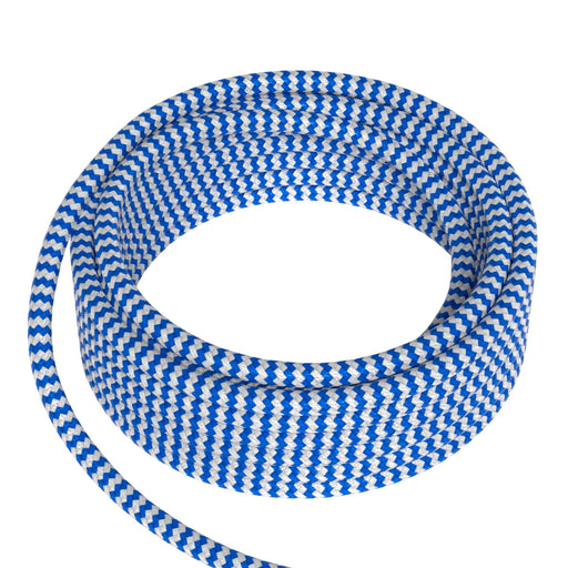Bailey 142950 - Textile Cable 2x0.75mm2 3m Blue/White Bailey Bailey - The Lamp Company