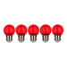 Bailey - 143027 - EcoPack 5pcs LED Party FIL G45 E27 0.6W Red PC Light Bulbs Bailey - The Lamp Company