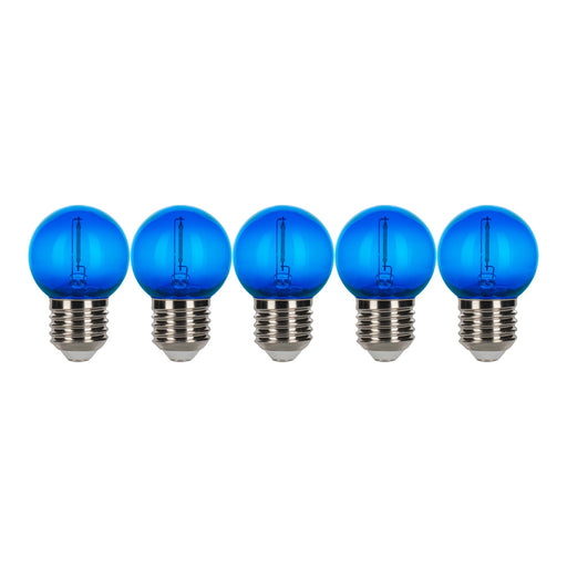 Bailey - 143029 - EcoPack 5pcs LED Party FIL G45 E27 0.6W Blue PC Light Bulbs Bailey - The Lamp Company