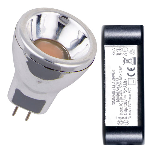 Bailey - 143492 - LED MR8 GU4 3W 150lm 927 35D Set with dimmable driver Light Bulbs Bailey - The Lamp Company