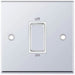Selectric 7M-Pro Polished Chrome 1 Gang 45A DP Switch with White Insert