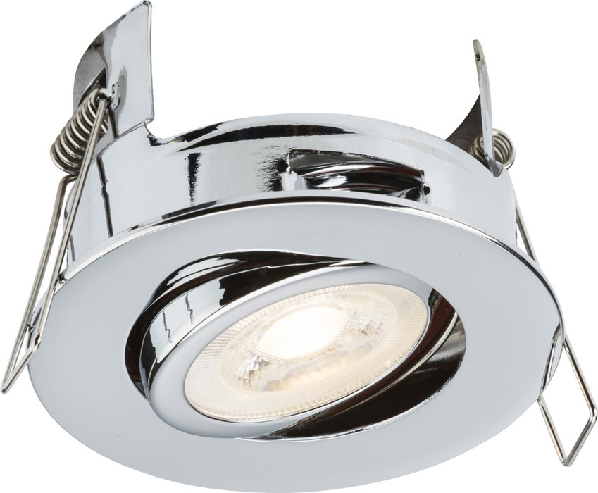 Knightsbridge FRNTPC FireNova IP20 Tilt GU10 Fire-rated Open-back Downlight - Polished Chrome