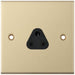 Selectric 5M Satin Brass 1 Gang 2A Round Pin Socket with Black Insert