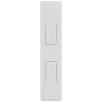 Selectric Smooth 2 Gang 10A 2 Way Architrave Switch