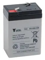 YUASA Y4-6 - BATTERY, LEAD ACID 6V 4AH, YUCEL Batteries YUASA - Easy Control Gear