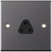 Selectric 5M Black Nickel 1 Gang 2A Round Pin Socket with Black Insert