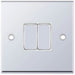 Selectric 7M-Pro Polished Chrome 2 Gang 10A 2 Way Switch with White Insert