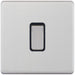 Selectric 5M-Plus Satin Chrome 1 Gang 20A DP Switch with Black Insert