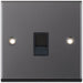 Selectric 7M-Pro Black Nickel 1 Gang RJ45 Socket with Black Insert