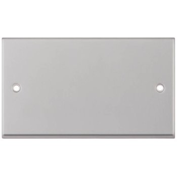 Selectric 7M-Pro Satin Chrome 2 Gang Blank Plate