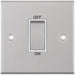 Selectric 5M Satin Chrome 1 Gang 45A DP Switch with White Insert