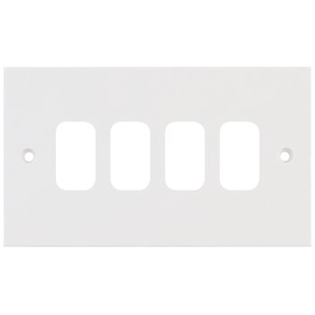 Selectric Square GRID360 4 Gang Faceplate