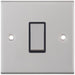 Selectric 5M Satin Chrome 1 Gang 10A Intermediate Switch with Black Insert