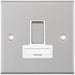 Selectric 5M Satin Chrome 13A DP Switched Fused Connection Unit with White Insert