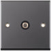 Selectric 7M-Pro Black Nickel 1 Gang Satellite Socket with Black Insert