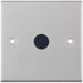 Selectric 5M Satin Chrome 20A Centre Entry Flex Outlet with Black Insert