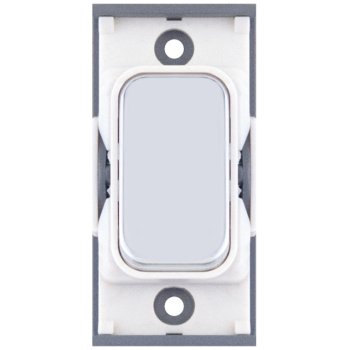 Selectric GRID360 Polished Chrome 10A Retractive Switch Module with White Insert