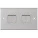 Selectric 5M Satin Chrome 4 Gang 10A 2 Way Switch with White Insert