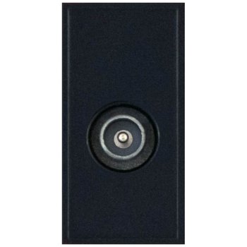 Selectric Black Non-Isolated (Male) Coaxial/Aerial Socket Module