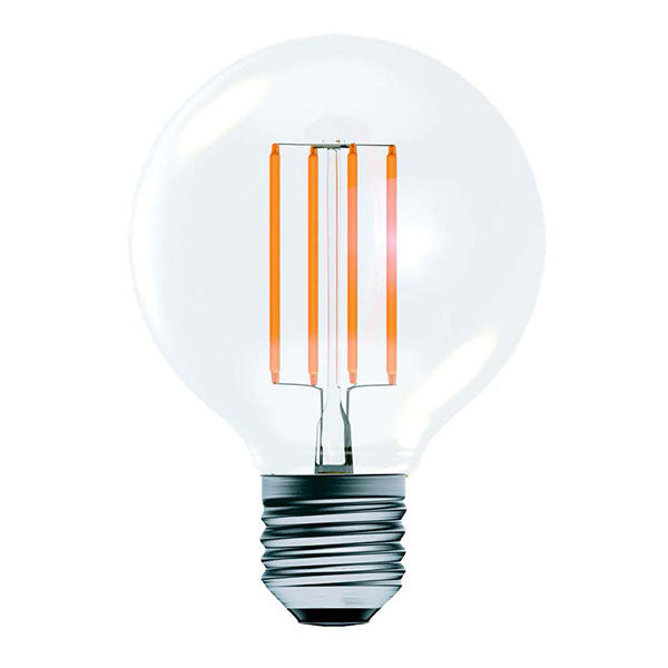 Bell 60215 Aztex 6W LED CRI90 Filament 80mm Globe Dimmable - ES, Clear, 2200K 560lm