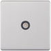 Selectric 5M-Plus Screwless Satin Chrome 1 Gang TV Socket with Grey Insert