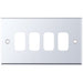 Selectric 7M-Pro GRID360 Polished Chrome 4 Gang Faceplate