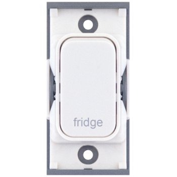 Selectric GRID360 White 20A DP Switch Module Marked ‘fridge’ with White Insert
