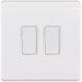 Selectric 5M-Plus Matt White 2 Gang 10A 2 Way Switch with White Insert