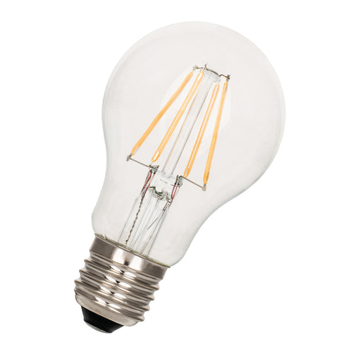 Bailey - 80100035095 - LED FIL A60 E27 6W (48W) 600lm 827 Clear Light Bulbs Bailey - The Lamp Company