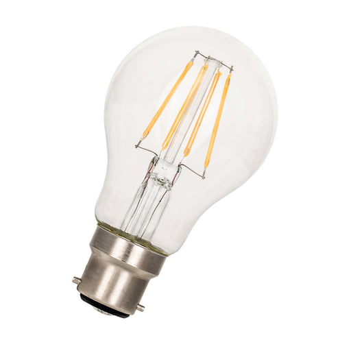 Bailey - 80100035100 - LED FIL A60 B22d 5W (48W) 600lm 827 Clear Light Bulbs Bailey - The Lamp Company