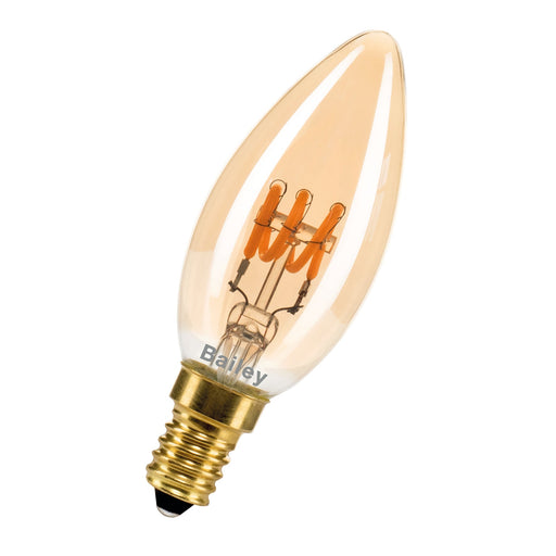 Bailey - 145008 - SPIRALED Estelle C35 E14 DIM 2.2W 130lm 919 Gold Light Bulbs Bailey - The Lamp Company