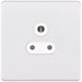 Selectric 5M-Plus Matt White 1 Gang 5A Round Pin Socket with White Insert
