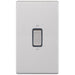 Selectric 5M-Plus Screwless Satin Chrome 2 Gang 45A DP Switch with Grey Insert