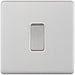 Selectric 5M-Plus Satin Chrome 1 Gang 10A 2 Way Switch with White Insert