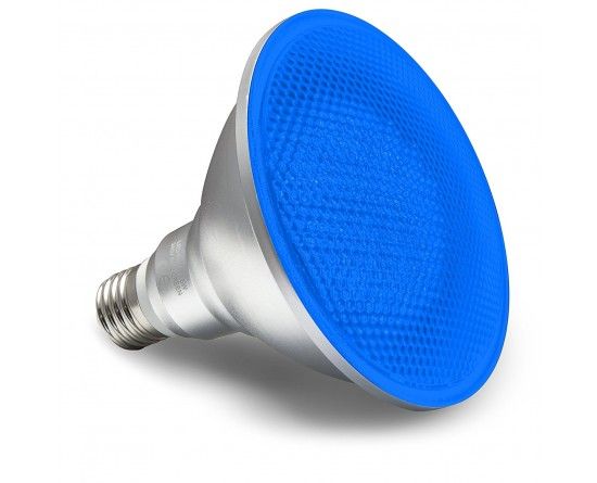 Blue LED  240v 15w E27/ES PAR38 122mm Flood Reflector - 40000 Hours