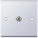 Selectric 7M-Pro Polished Chrome 1 Gang Satellite Socket with White Insert