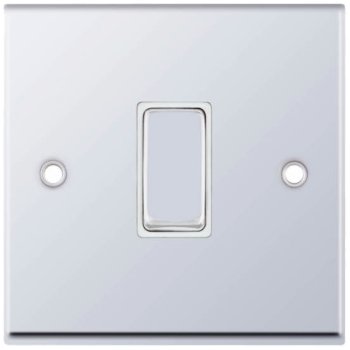 Selectric 7M-Pro Polished Chrome 1 Gang 10A Intermediate Switch with White Insert